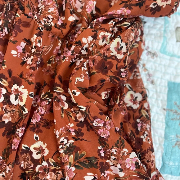 Lost + Wander Terracota Bloom Halter Maxi Dress Floral - Picture 3 of 8